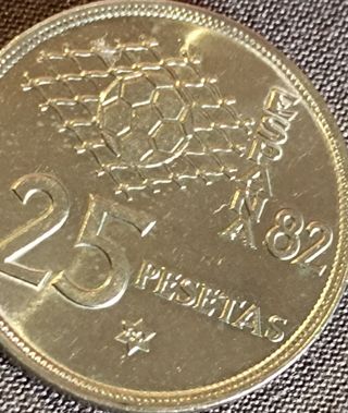 Monedas de pesetas del mundial 82.