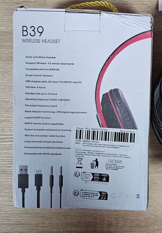 Auriculares B39 Wireless Headset