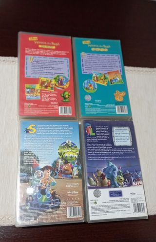 Lote VHS infantiles, cuatro unidades