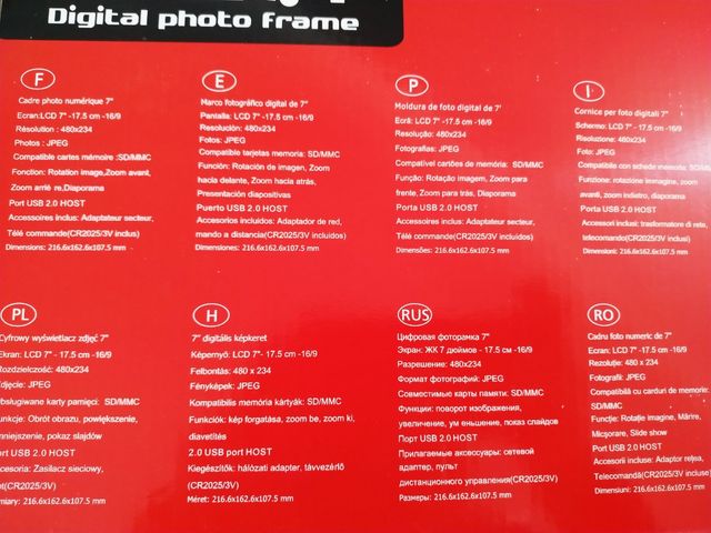 Marco digital fotos sin estrenar