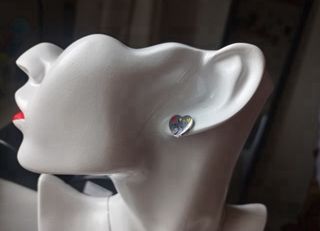 Conjunto de cadena con colgante + pendientes