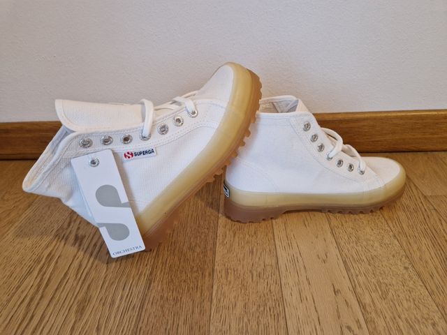 Sneakers alte Superga Jellygum taglia 35 nuove