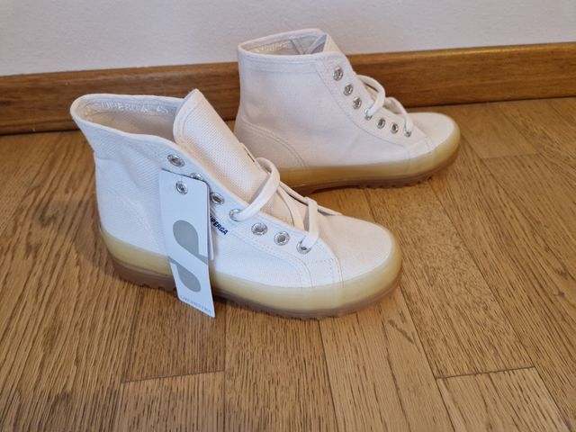 Sneakers alte Superga Jellygum taglia 35 nuove