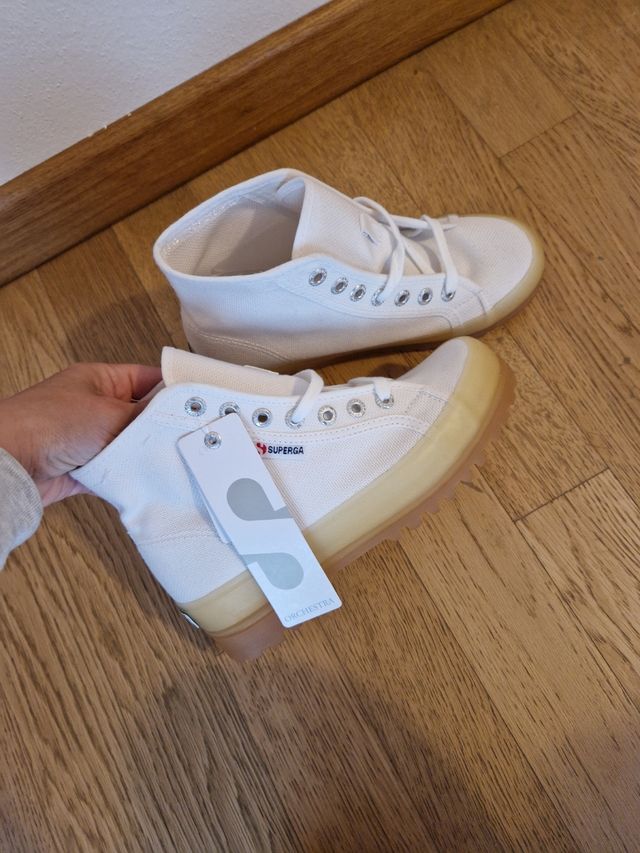 Sneakers alte Superga Jellygum taglia 35 nuove