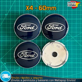 X4 Tapacubos Ford 60mm Cubrebujes Tapas Llantas