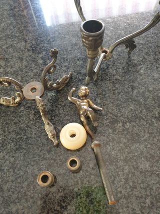 Candeliere onice bronzo vintage 