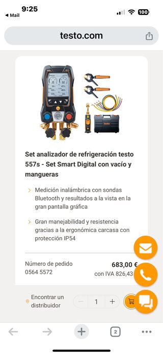 Manometro TESTO con mangueras