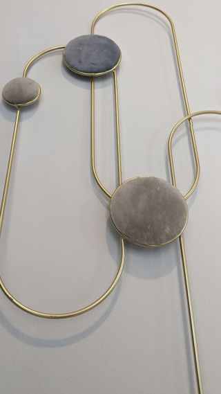 Decorazione parete metallo dorato Maison