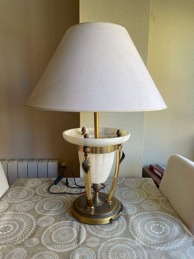 Juego de 3 lamparas de alabastro