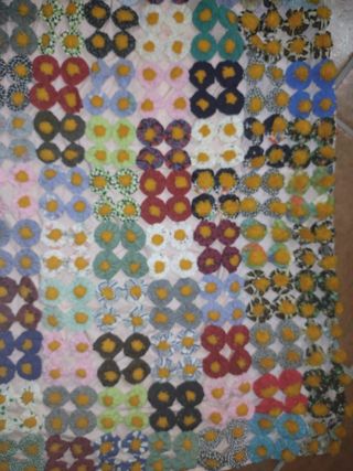 Edredón vintage de flores de tela