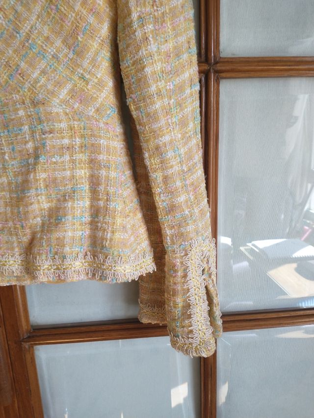 Chaqueta tweed tipo Chanel Zara W, t. 38