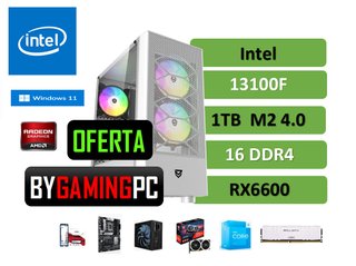 PC Gaming intel 13100F RAM 16GB DDR4 1 TB RX6600