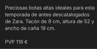 botas altas de piel Ante de Zara 