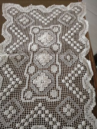 Set 3 centrini in cotone beige