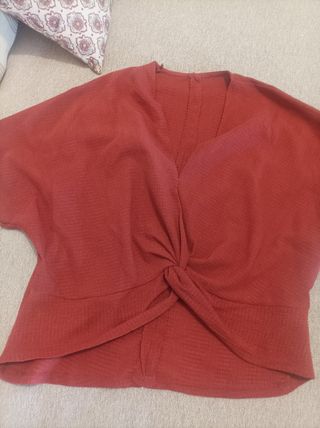 Top de zara color teja