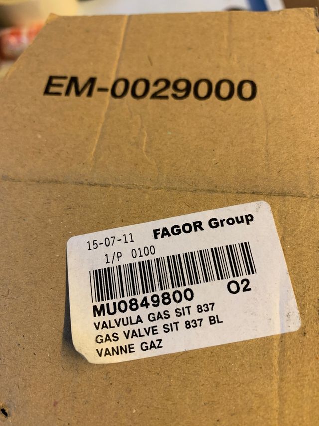 Valvul de gas calderas Fagor