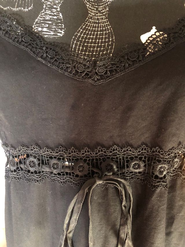 Vestido midi negro Charro ruiz ibiza