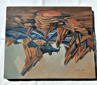 Dipinto quadro artista romeno Nicolae Sava