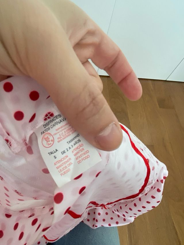Vestido de chulapa niña rojo y blanco