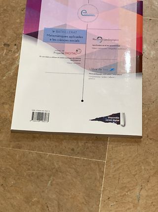 Libro Matemáticas 1r Bachillerato