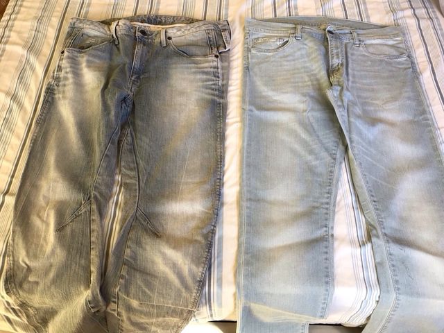 2 pantalones vaqueros CARHARTT y G-STAR RAW