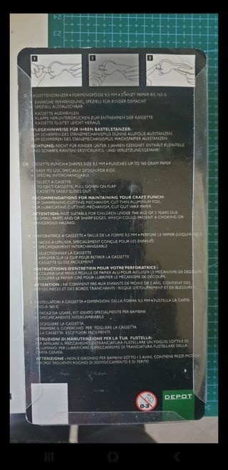 Fustella x carta manuale