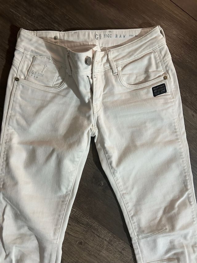 Pantalon blanco vaquero g star