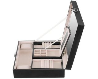 Joyero negro elegante, 3D organizador para joyas