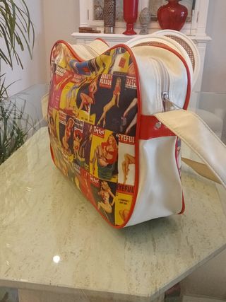 Bolso bandolera con estampado vintage