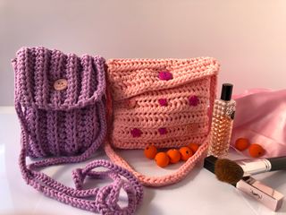 Bolso de hombro o bandolera para niñas rosa o lila