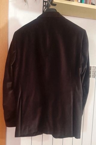 Chaqueta marrón de ante hombre