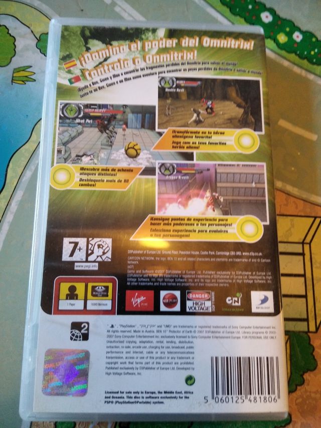 Caja vacía Ben 10 PSP