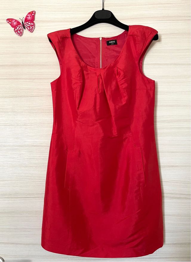 Vestito corallo 100% seta