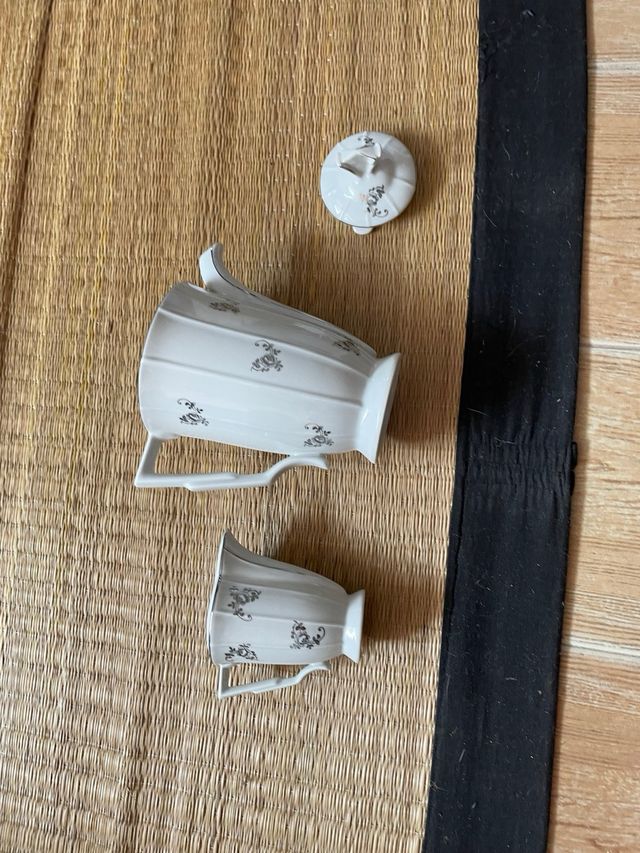 Teiera + lattiera porcellana