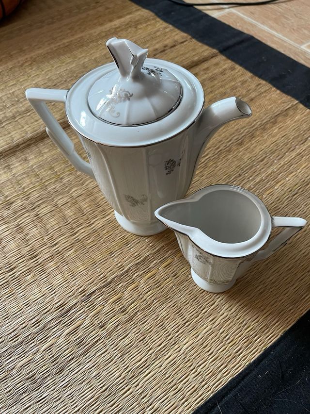 Teiera + lattiera porcellana
