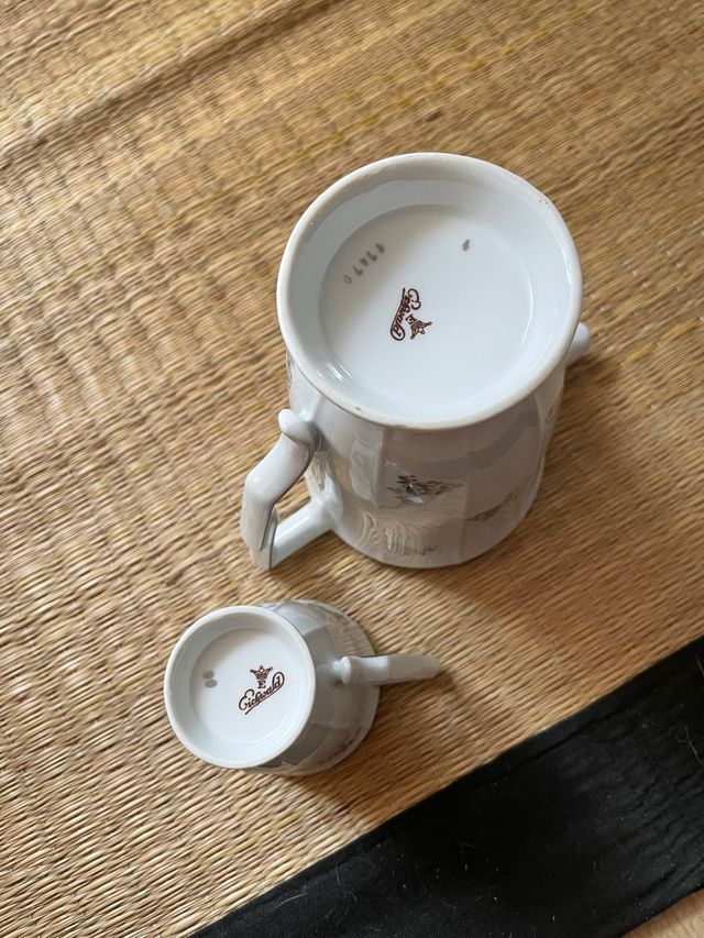 Teiera + lattiera porcellana