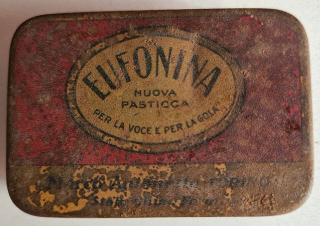 Scatola in latta EUFONINA Pastiglie - anni '50