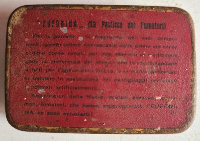 Scatola in latta EUFONINA Pastiglie - anni '50