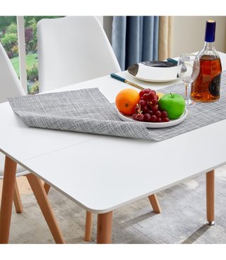 Mesa 110cm Blanca Tablero Doble