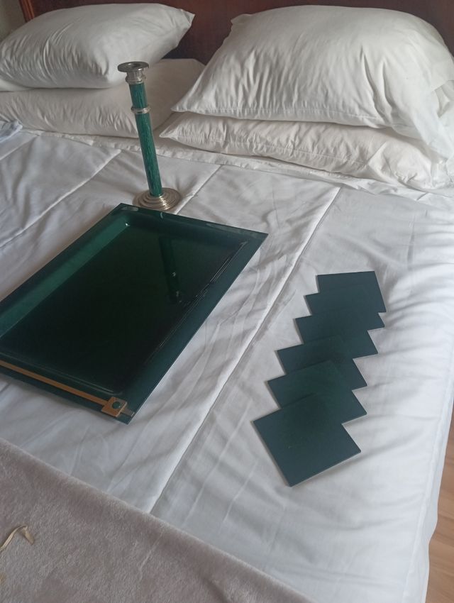 Candelabro+reposa vasos+bandeja+cubitera+lámpara