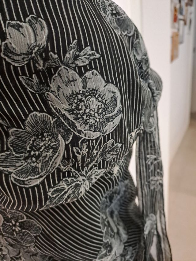 Top estampado negro-blanco H&M