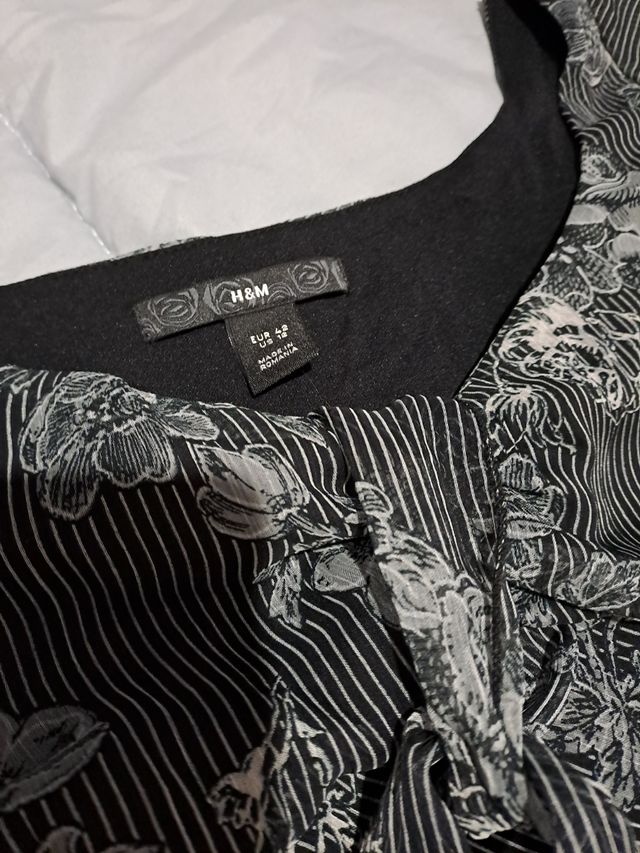 Top estampado negro-blanco H&M