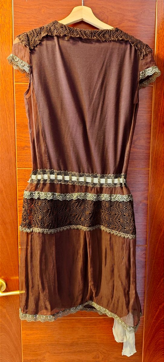 Vestido marrón Noche Vieja talla 40