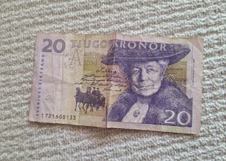 Billete colección veinte coronas suecas