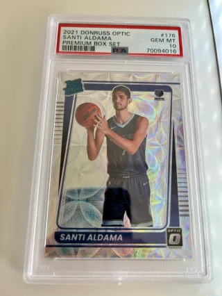 🏀 Cromo numerado Santi Aldama 33/249 👉 PSA 10