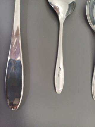 Cuberteria de Sheffield. Juego cucharas antiguas