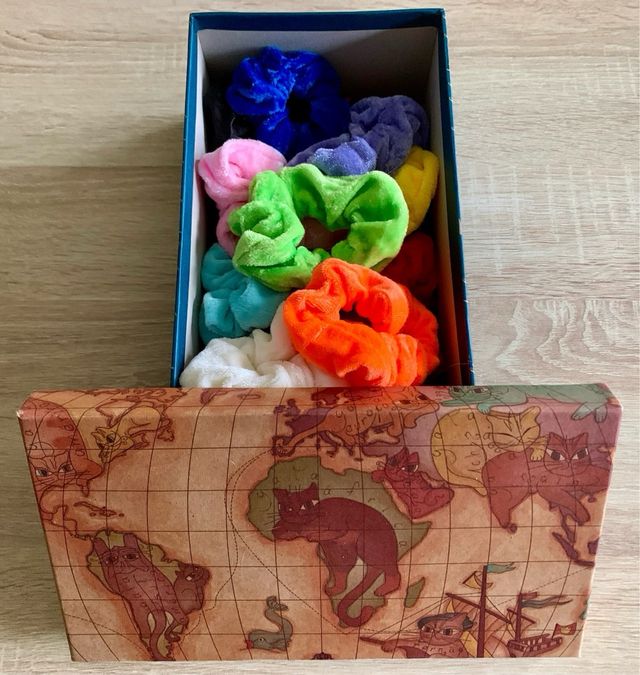 😻Coquette gomas coleteros regalo caja gatos