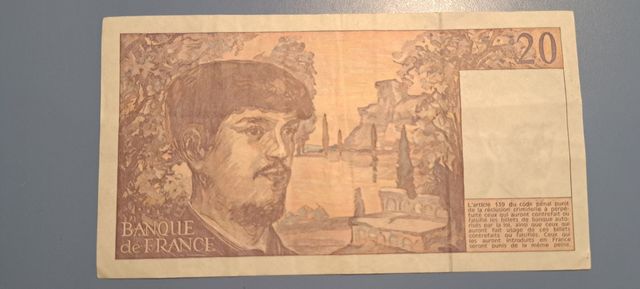 Banconota Da 20 Franchi Francesi. 