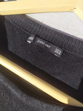 Jersey de hilo negro Zara talla M