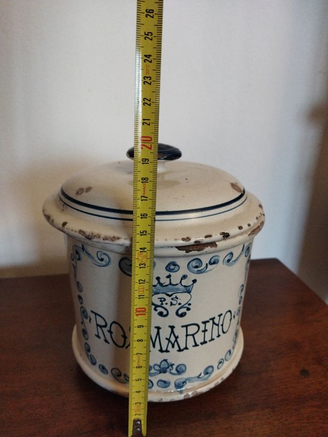 Vaso Albarello in maiolica Rosmarino